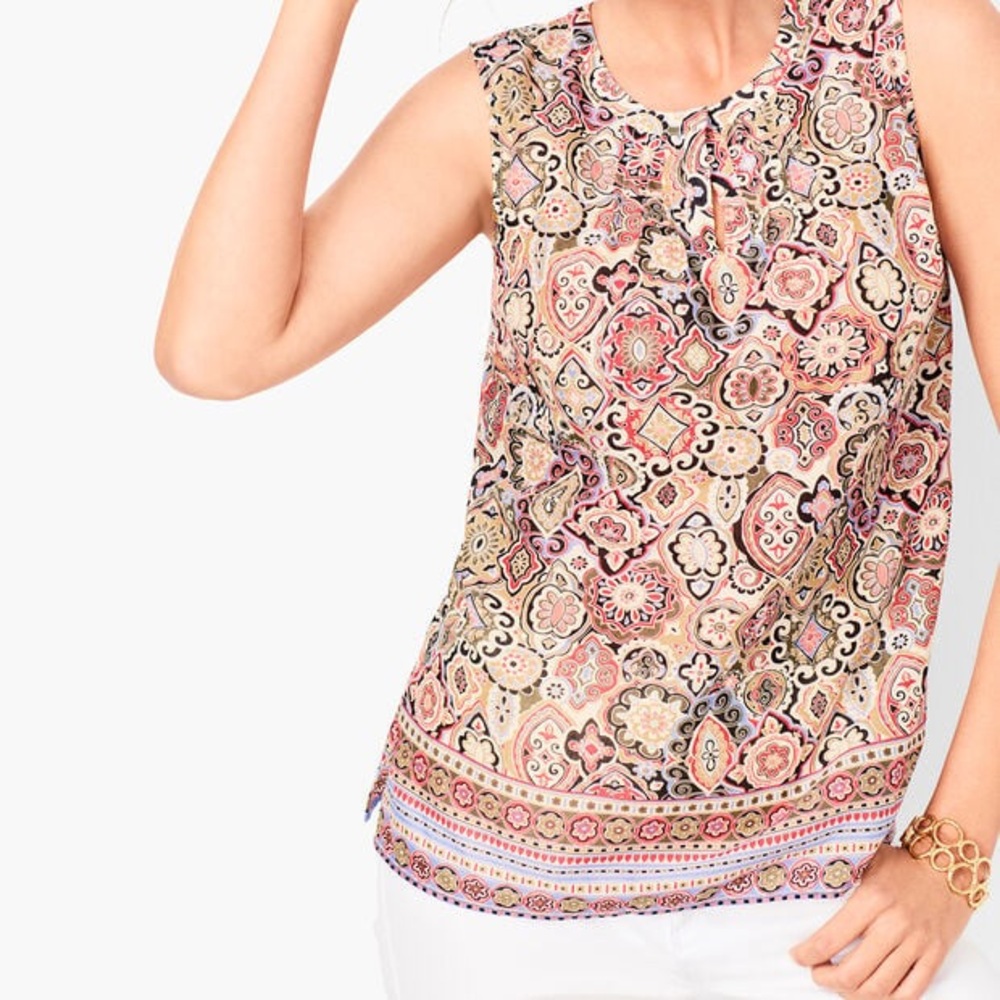 Talbots Vibrant Paisley Blouse
